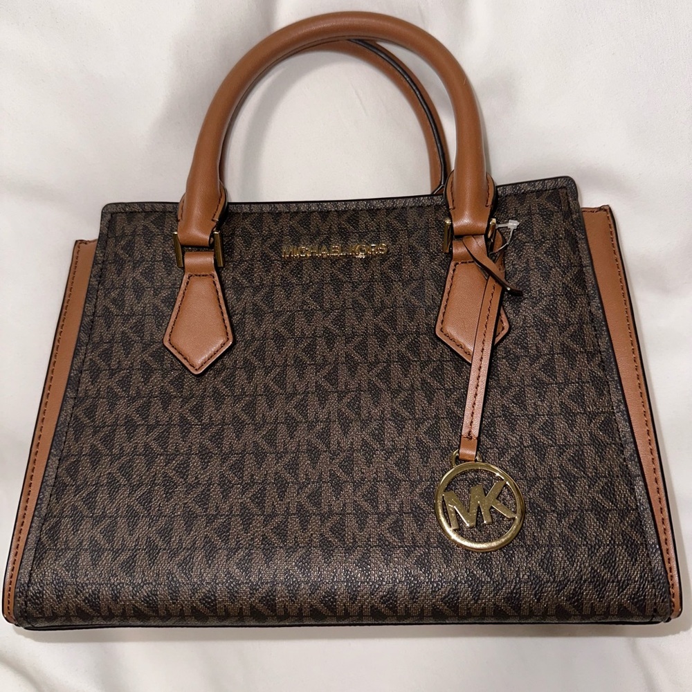 Michael Kors Brown and Tan Satchel
